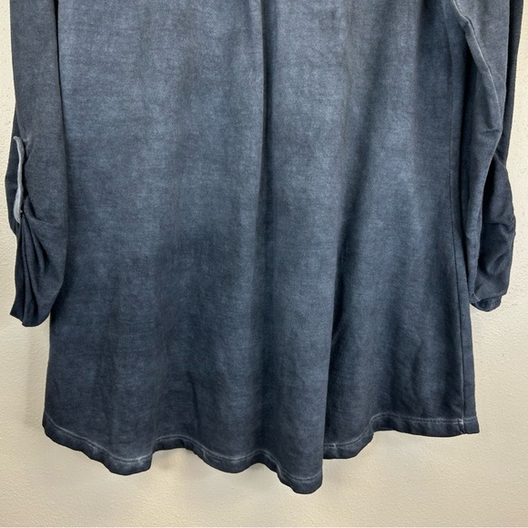 Casual Studio Cotton Dark Blue Long Sleeve Henley Shirt size Womens L casual - Picture 11 of 11